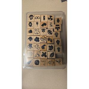 34 Assorted Years Stampin up Rubber Stamps Birds Flowers Fruits Animals